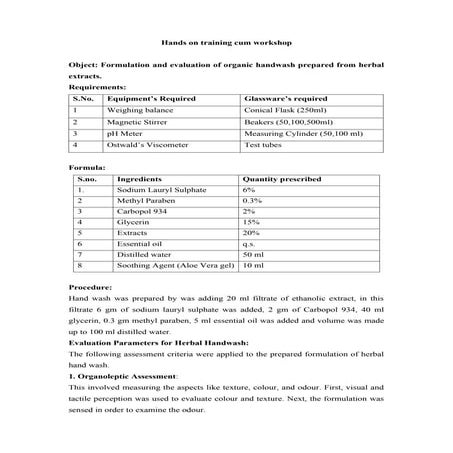 Handout for training on handling of sophisticated instruments | DOCX