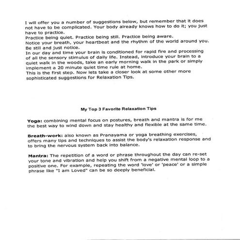 Handout from dharma goy