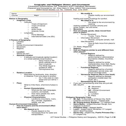 Handout geo and-ph-history-2018-edition