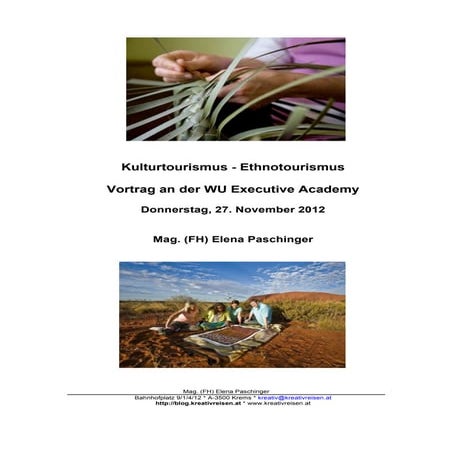 Handout Kultur & Tourismus 2012