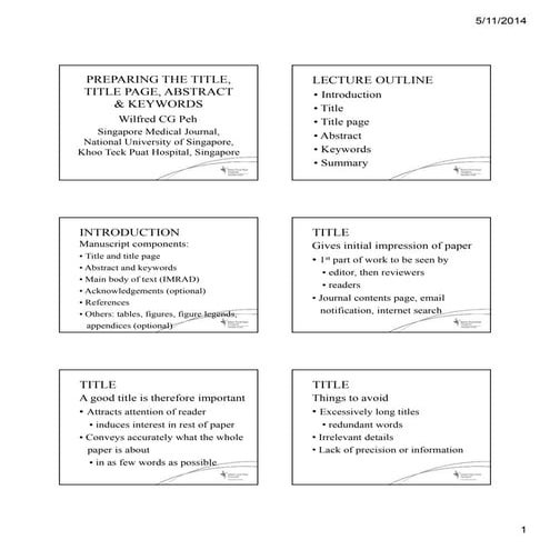 Study title, abstract, key words | PPTX