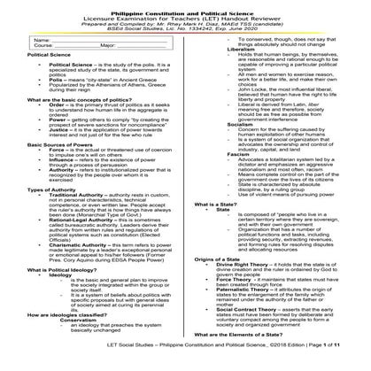 Lesson 1 philippine politics and governance | PPTX