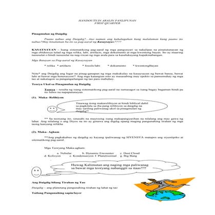 Handouts  prehistory