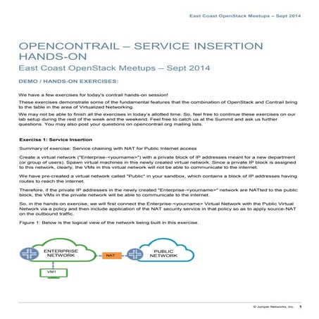 Handouts for east coast hands on exercises v1