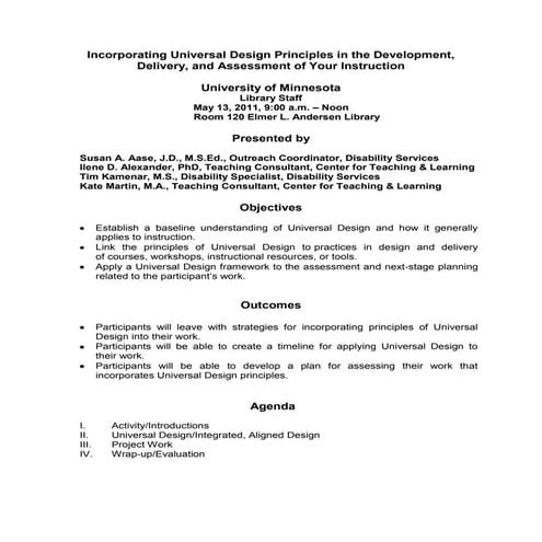 ULibraries Workshop o Design - Handouts 