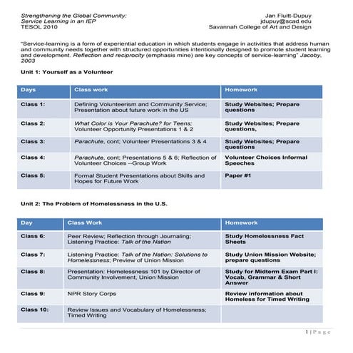 Handout  T E S O L 2010