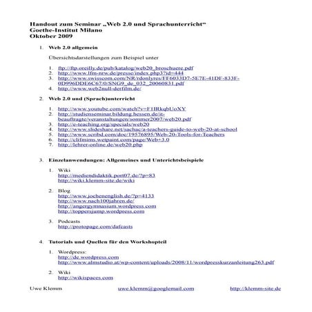 Handout Web2.0 | PDF