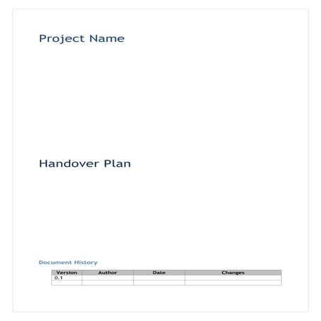 Project Handover Document Template | DOC | IT and Internet Support ...