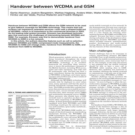 Handover wcdma gsm