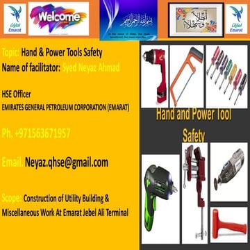Hand tool and power tools training selfs