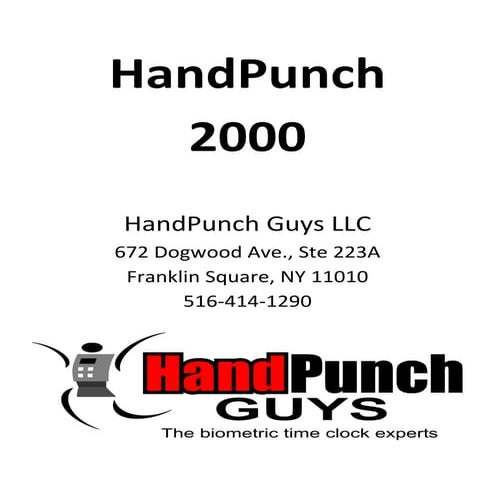 HandPunch 2000 Manual