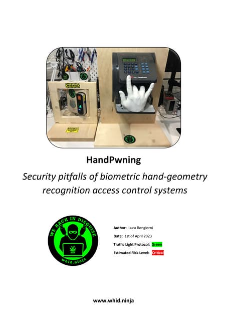 HandPwning Security pitfalls of biometric hand-geometry recognition access co...