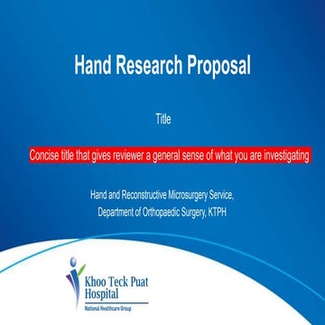 Template for research Hand Surgery