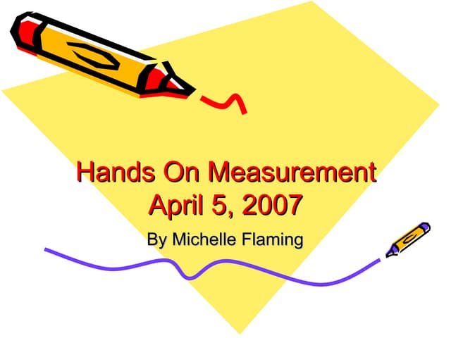 Hands on Measurement for K-2 Learners