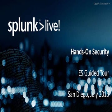 Hands-On Security Breakout Session- ES Guided Tour