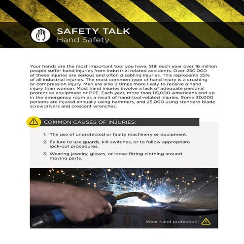 Safety Talk: Hand Safety 