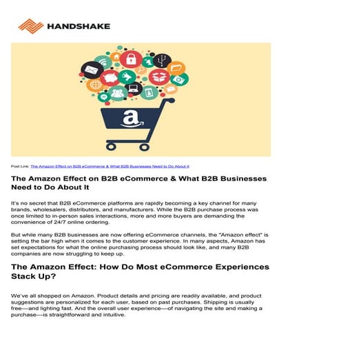 Amazon Effect on B2B eCommerce: How to Keep Up