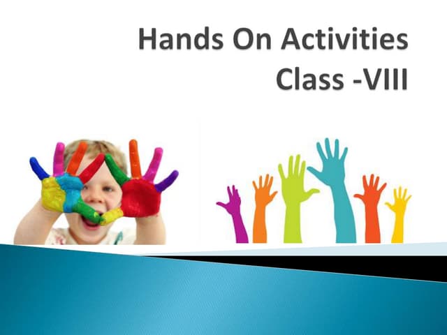 Science Hands on activities