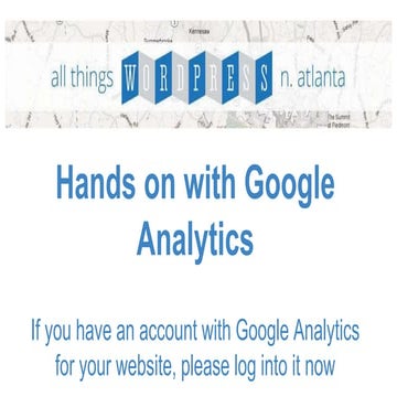 Hands-on with Google Analytics Worksheet | PDF