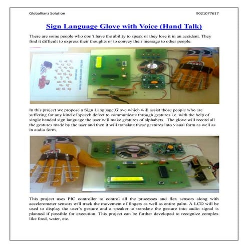 Hand talk (assistive technology for dumb)- Sign language glove with voice