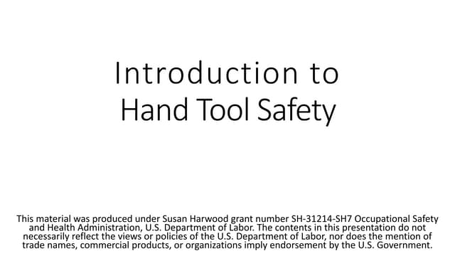 Safety procedures in using hand tools and equipment | PPTX