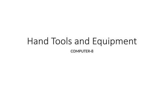 Tools and Equipment in ICT-Computer System Services.pptx