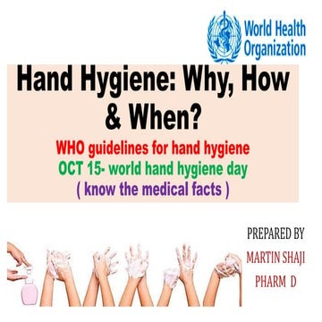 Hand Hygiene: WHO guidelines for hand hygiene-( know the medical facts ) 