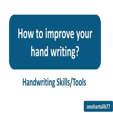 12 ways to improve your handwriting 