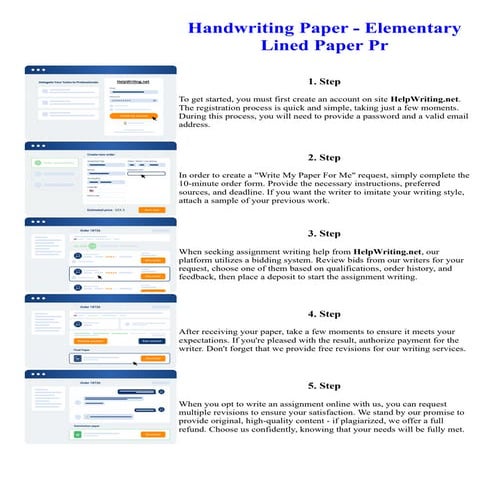 Handwriting Paper - Elementary Lined Paper Pr