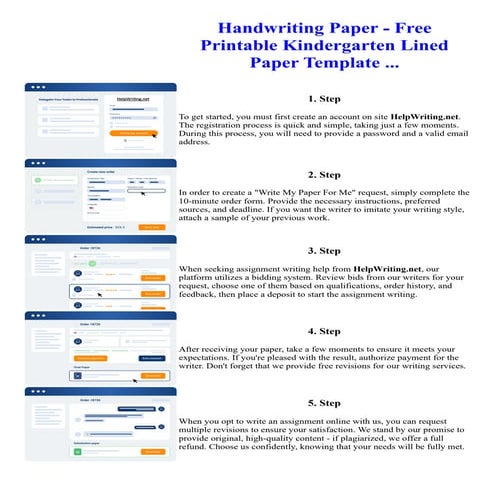 Handwriting Paper - Free Printable Kindergarten Lined Paper Template | PDF