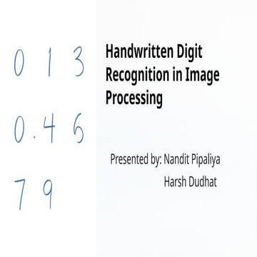 Advanced Techniques in Handwritten Digit Recognition Using Image ...