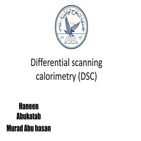 Differential scanning calorimetry DSC
