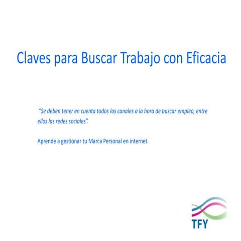 Hangout claves Buscar Trabajo con Eficacia