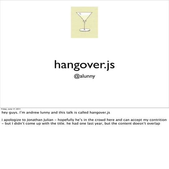 Hangover.js