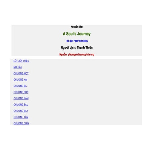 Hành trình linh hồn