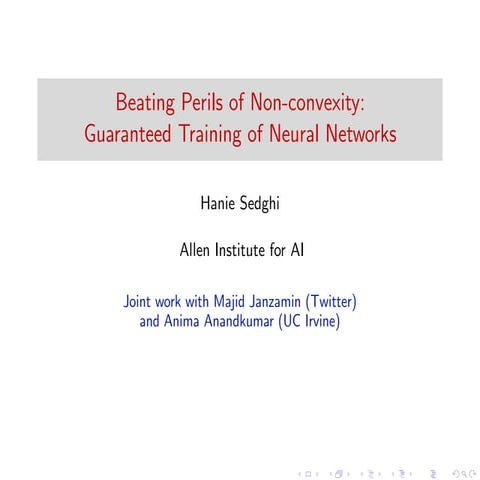 Hanie Sedghi, Research Scientist at Allen Institute for Artificial Intelligen...