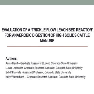 Evaluation of a Trickle Flow Leach ...