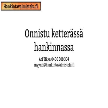 Hankintavalmistelu