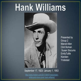 Hank williams powerpoint presentation