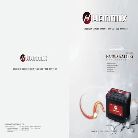 HANMIX MAINTENANCE FREE BATTERY | PDF