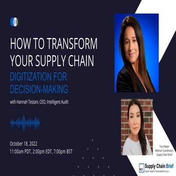 How to Transform Your Supply Chain: Digitization for Decision-Making