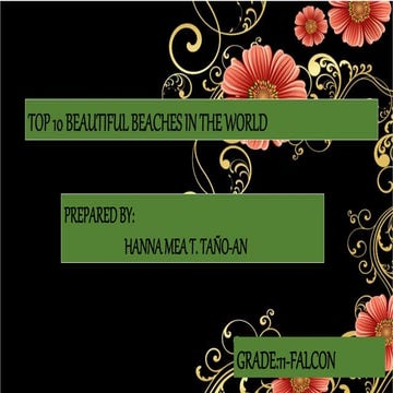 top 10 beautiful beaches in the world | PPTX