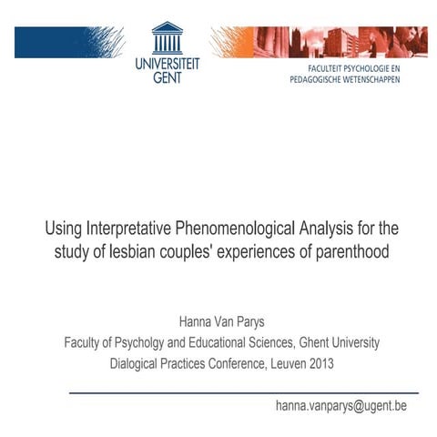 Hanna van parys presentation 080313