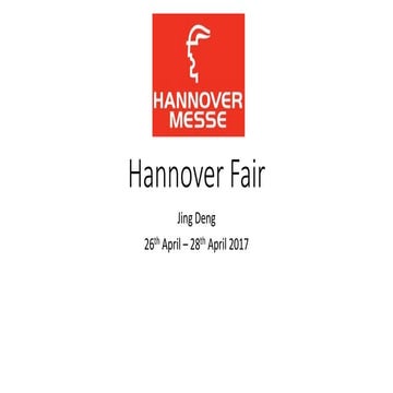 Hannover messe presentation  jing