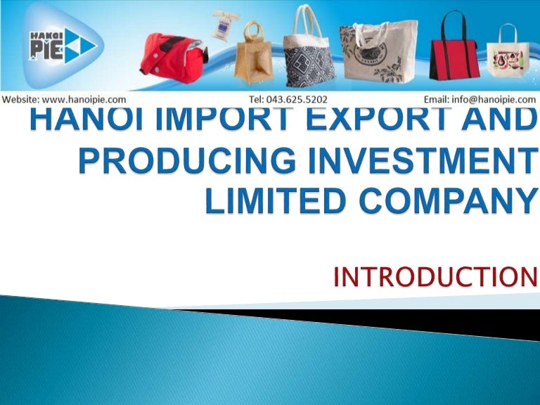Hanoi import export and producing investment limited company intro…