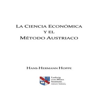 Hans hermann hoppe - la ciencia eco...