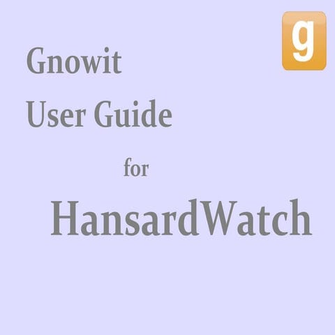HansardWatch User Guide