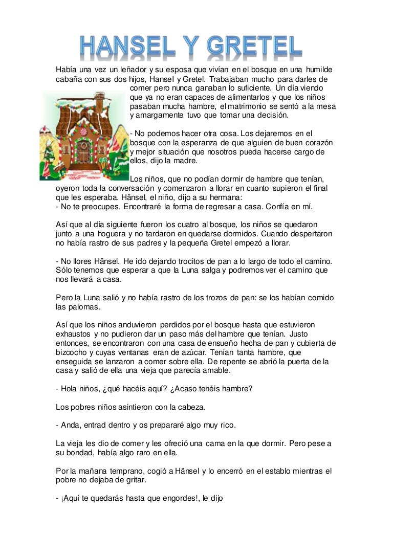 Hansel y gretel Hansel y gretel