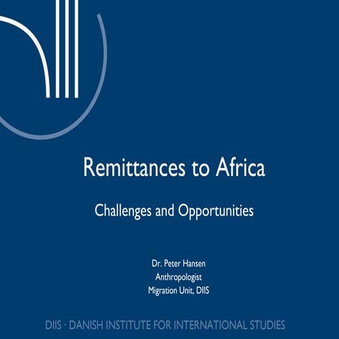 Remittances in Africa - Challenges and Opportunities