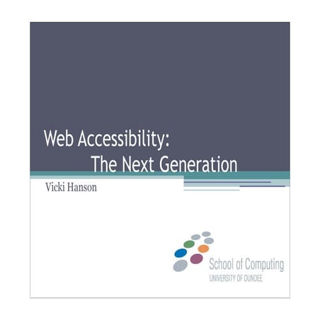 Web accessibility - the next generation